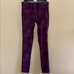 Purple & Black Silky Leggings